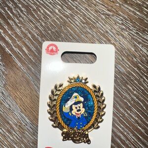 Disney Mickey Mouse Sailor Pin with Blue and Gold Accents